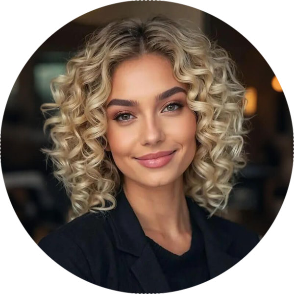 Blonde Short Voluminous Curly Bob Glueless Wear And Go Human Hair Wig