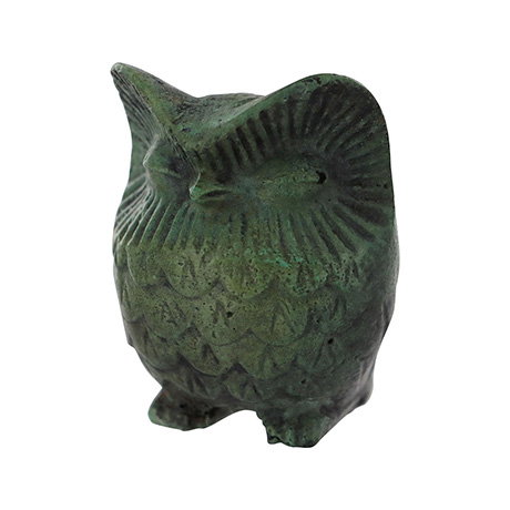 Miniature bronze ornament inspired by an ancient Greek owl. - Shop Now.