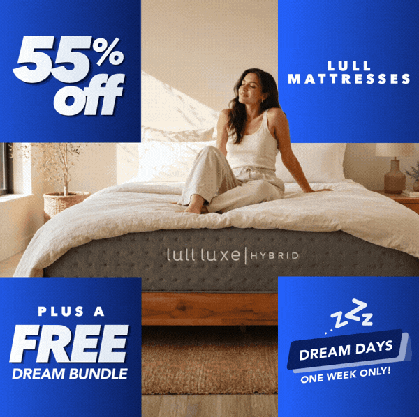 55% Off Lull Mattresses plus a free dream bundle