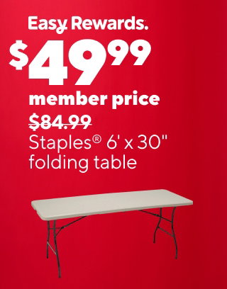 25easy DEAL DAYS
25% off custom banners
$49.99 (member price) Staples 6' x 30