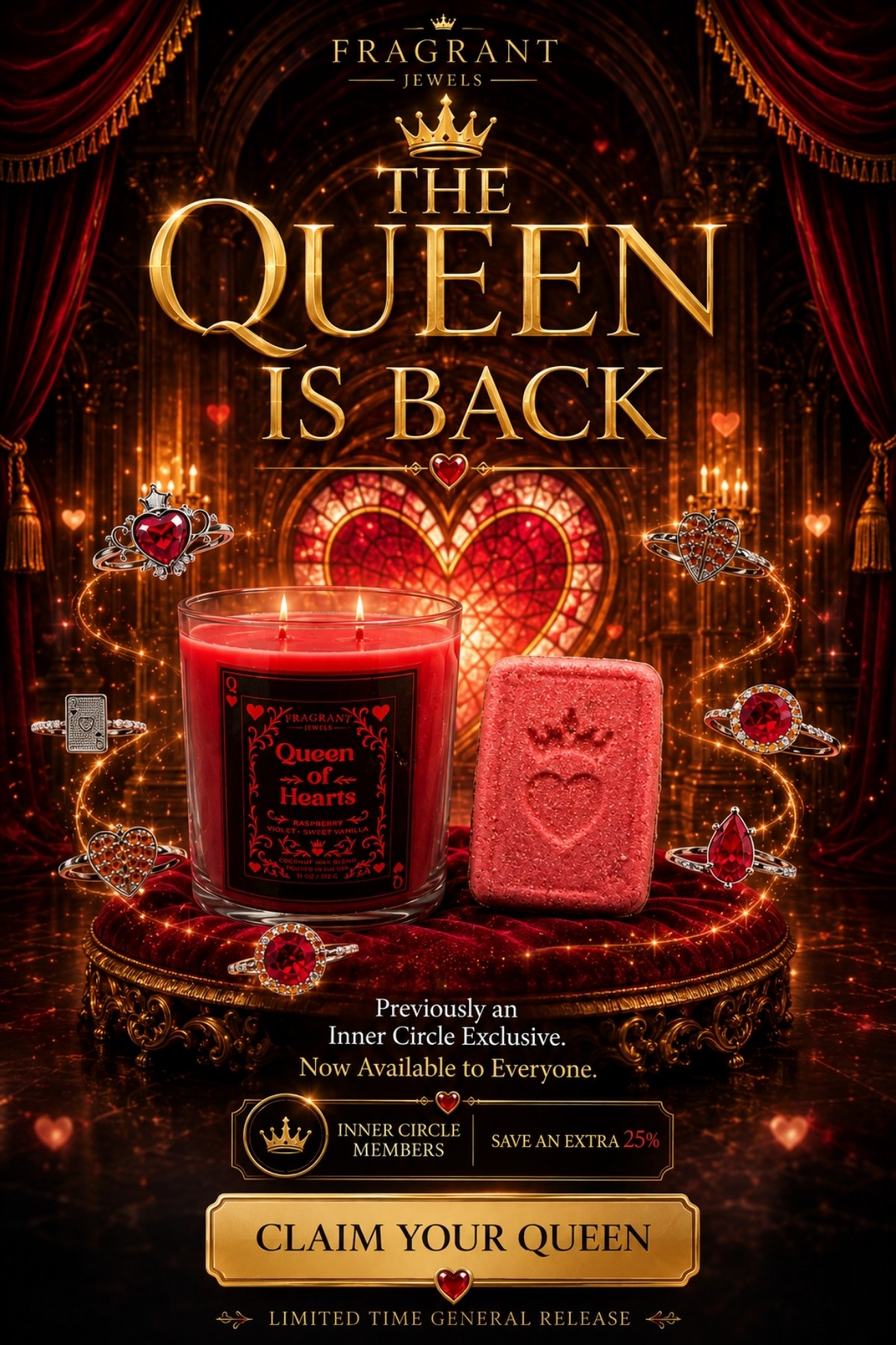 The Queen is Back. Previously an Inner Circle Exclusive. Now Available to Everyone. IC Members Save an Extra 25%. Tap to Claim Your Queen. Limited Time General Release