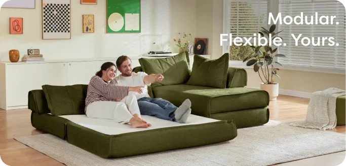 Modular. Flexible. Yours. Shop Versa Modular Sofa Bed