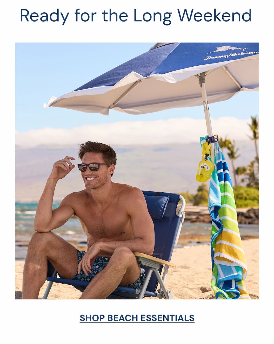 Ready for the long weekend. Shop beach essentials.