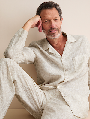 Men's Linen Pyjamas in Rose Sand