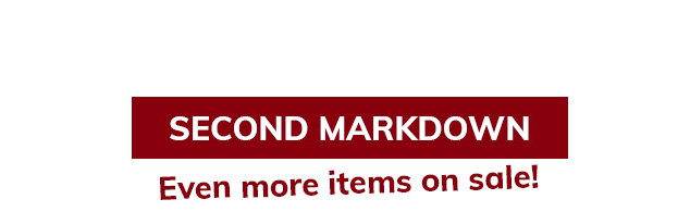 SUMMER SALE - SECOND MARKDOWN!