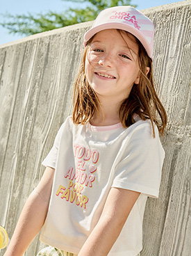 Short-Sleeved T-Shirt for Girls - ecru