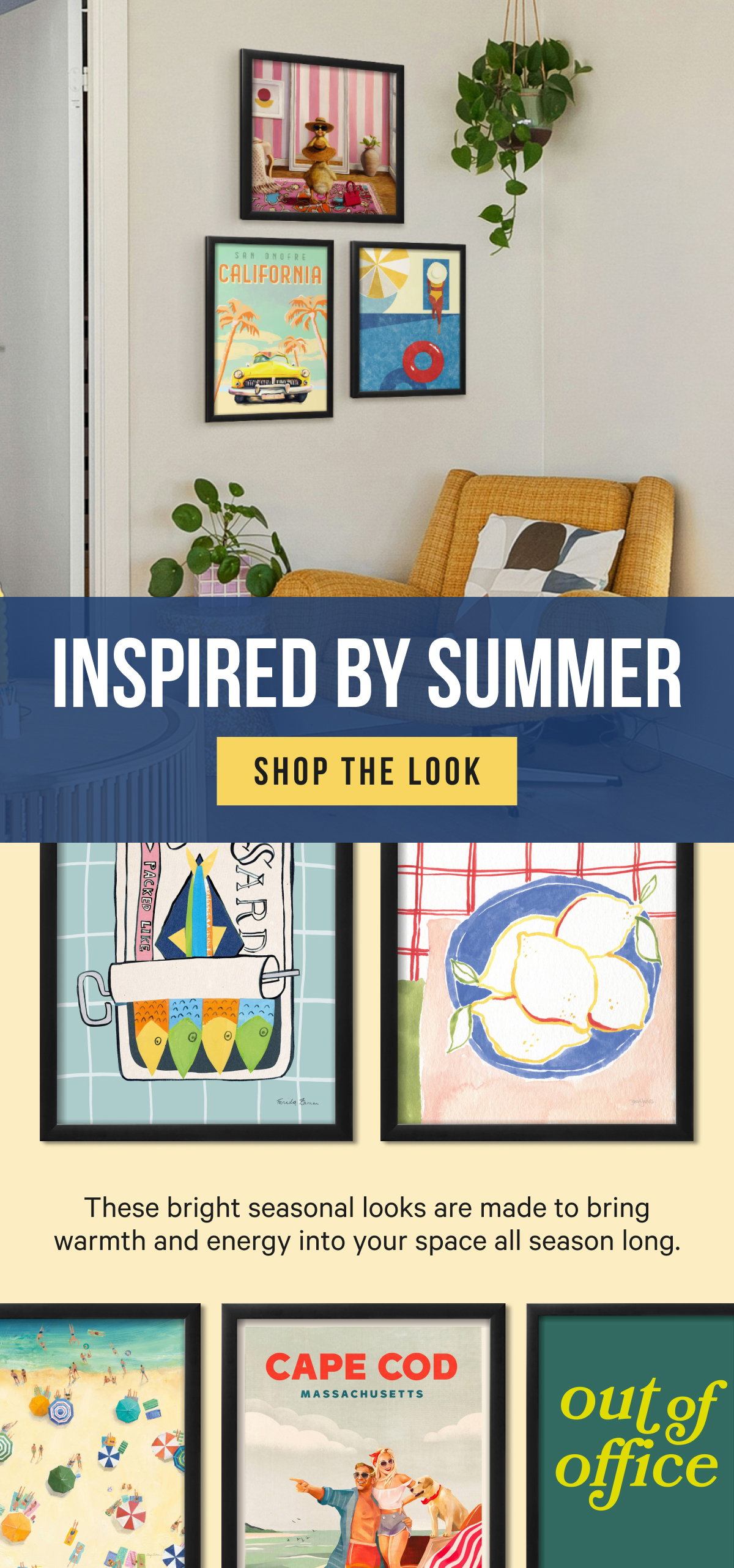 Inspired by Summer: These bright seasonal looks are made to bring warmth and energy into your space all season long. 