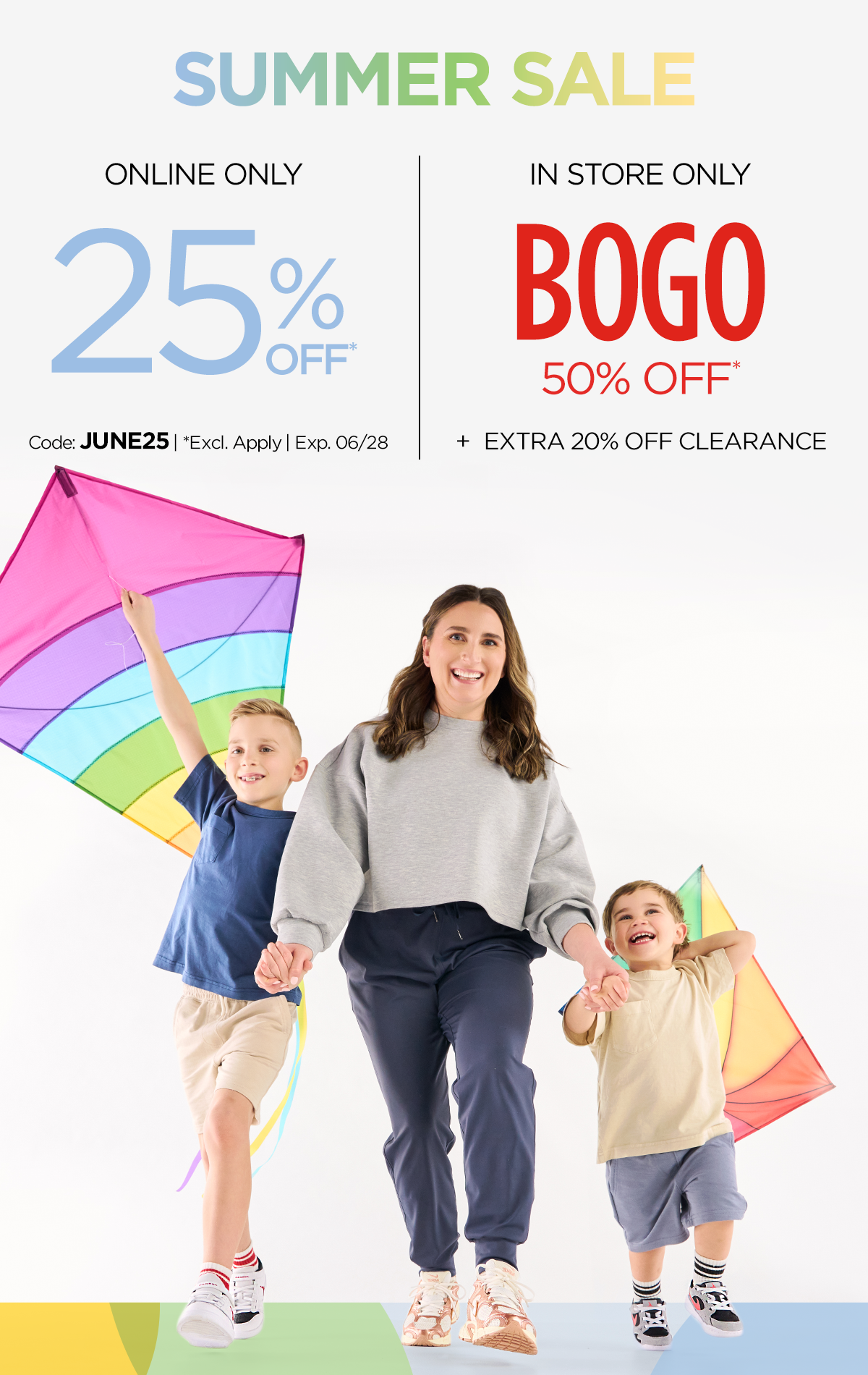 Summer Sale | Online Only: 25% OFF | Code: JUNE25 | In Store Only: Buy One, Get One 50% OFF | Plus Extra 20% OFF Clearance