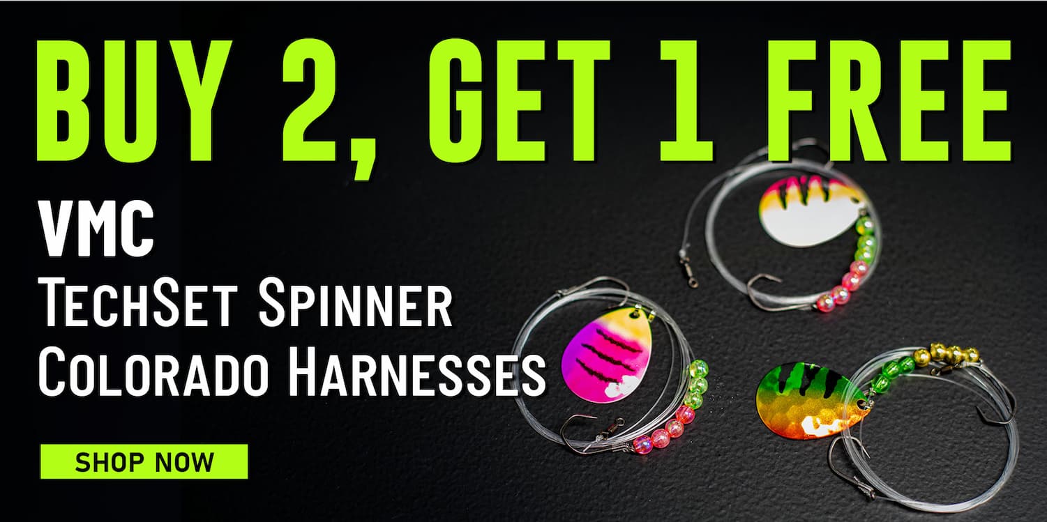 Buy 2, Get 1 Free VMC TechSet Spinner Colorado Harnesses Shop Now