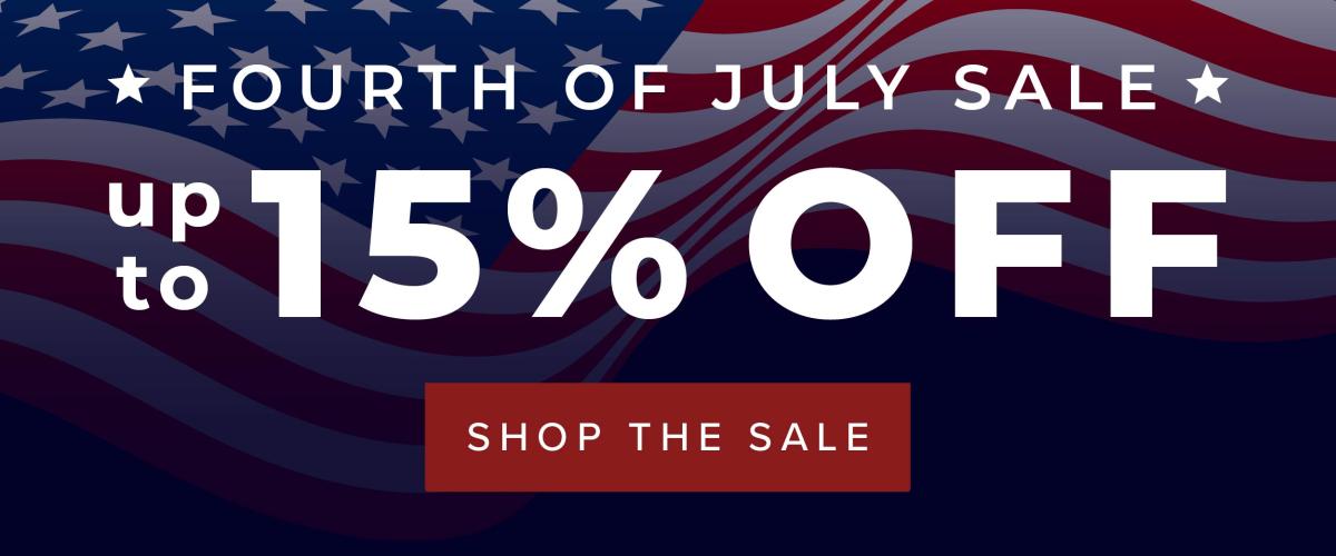 Fourth of July Sale - Up to 15% Off