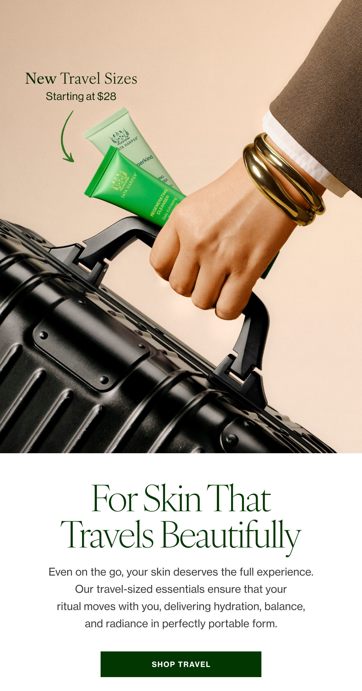 Even on the go, your skin deserves the full experience. Our travel-sized essentials ensure that your ritual moves with you, delivering hydration, balance, and radiance in perfectly portable form.