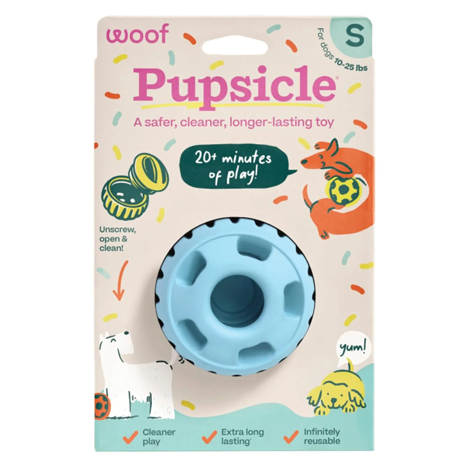 Pupsicle 'Birthday' Party Treat Dispensing Dog Toy – Interactive, Long-Lasting Chew & Puzzle Toy for Dogs