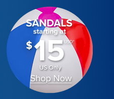 Sandals Starting at $15USD* > | US Only | Shop Now >
