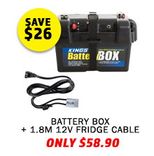 Battery Box + 1.8m 12v Fridge Cable