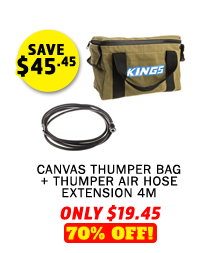 Canvas Thumper Bag + Thumper Air Hose Extension 4m