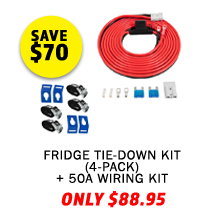 Fridge Tie-Down Kit (4-Pack) + 50A Wiring Kit