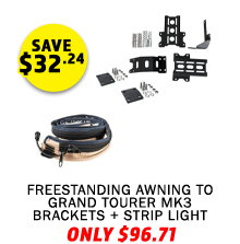 Freestanding Awning to Grand Tourer MK3 Brackets + Strip Light
