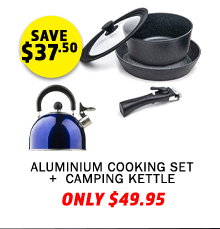 Aluminium Cooking Set +  Camping Kettle