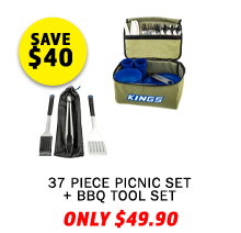 37 Piece Picnic Set + BBQ Tool Set