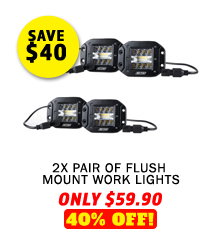 2 x Flush Mount Work Lights (Pair)