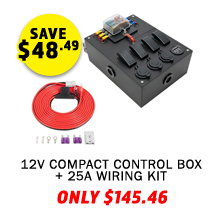 12V Compact Control Box + 25A Wiring Kit