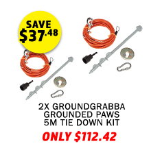 2x GroundGrabba Grounded Paws Tie Down Kit - 5m