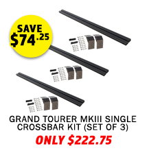 Grand Tourer MKIII Single Crossbar Kit (Set of 3)