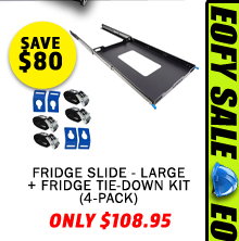 Fridge Slide - Large + Fridge Tie-Down Kit (4-Pack)