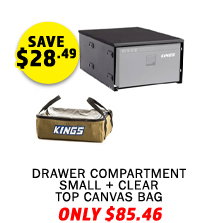 Drawer Compartment Small + Clear Top Canvas Bag
