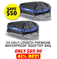 2x Half-Length Premium Waterproof Rooftop Bag