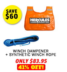 Hercules Winch Dampener + Synthetic Winch Rope