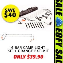 Illuminator 4 Bar Camp Light Kit + Orange LED Camp Light Extension Kit