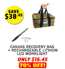 Canvas Recovery Bag + Rechargeable Lithium LED Worklight