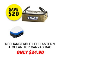 Rechargeable LED Lantern + Clear Top Canvas Bag