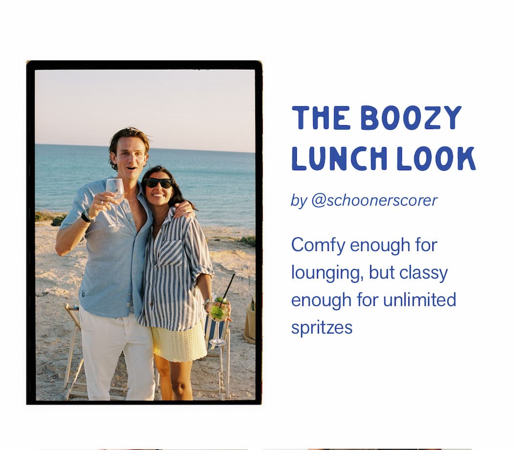The boozy lunch look