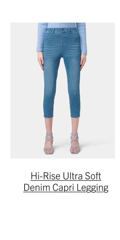 Hi-Rise Ultra Soft Denim Capri Legging