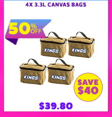 4x 3.3L Canvas Bags