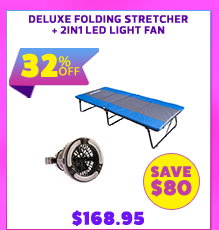 Deluxe Folding Stretcher + 2in1 LED Light Fan