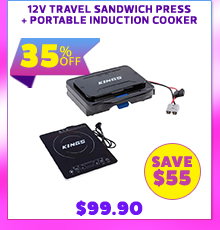12V Travel Sandwich Press + Portable Induction Cooker