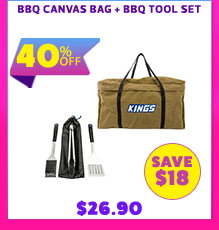 BBQ Canvas Bag + BBQ Tool Set