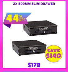 2x 500mm Slim Drawer