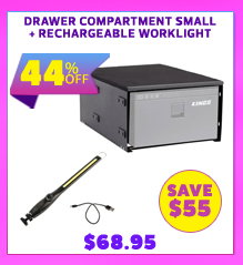 Drawer Compartment Small + Rechargeable Lithium LED Worklight
