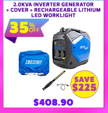 2.0kVA Inverter Generator + 2kVA Generator Cover + Rechargeable Lithium LED Worklight