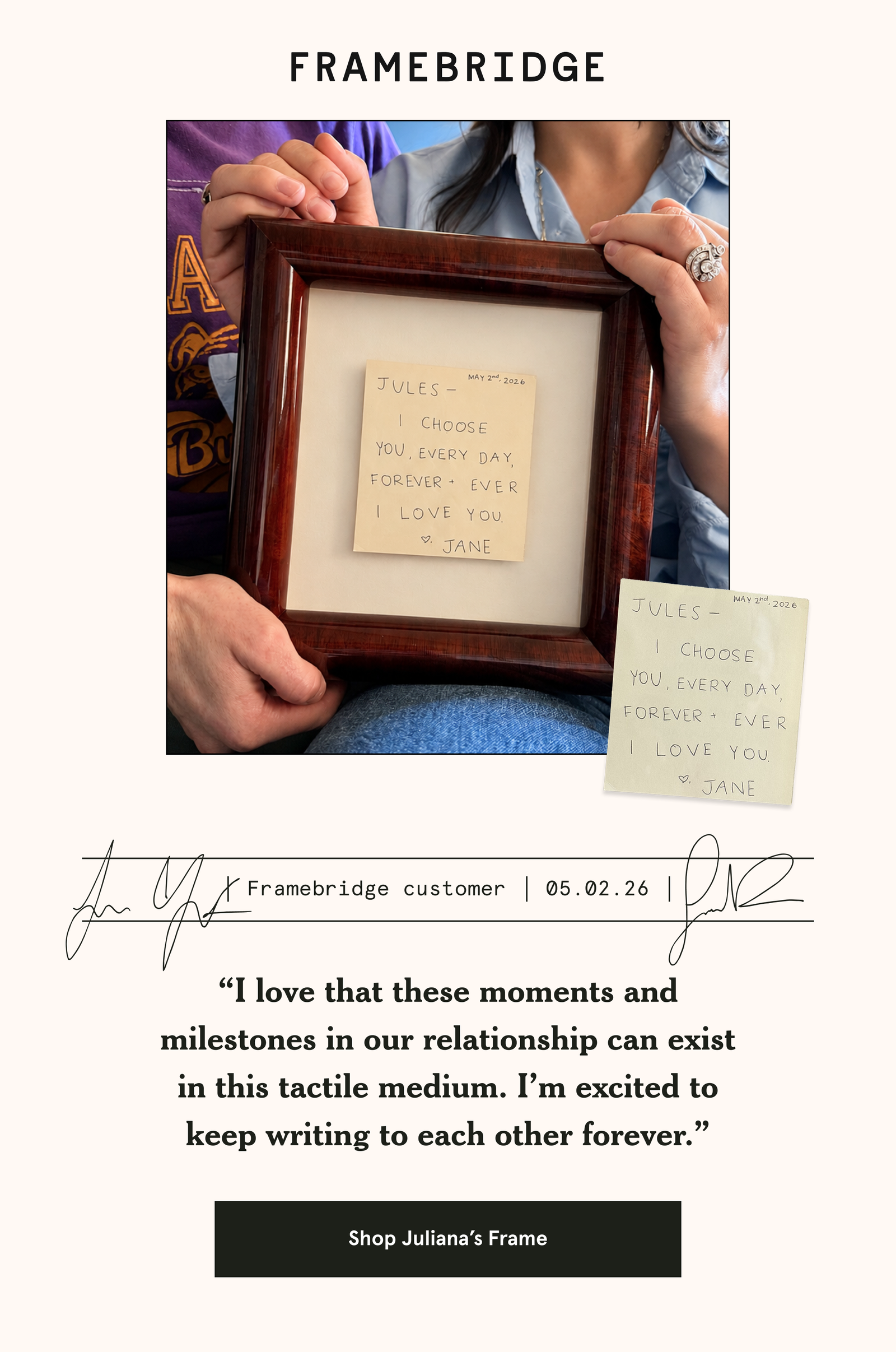 Shop Juliana's Frame