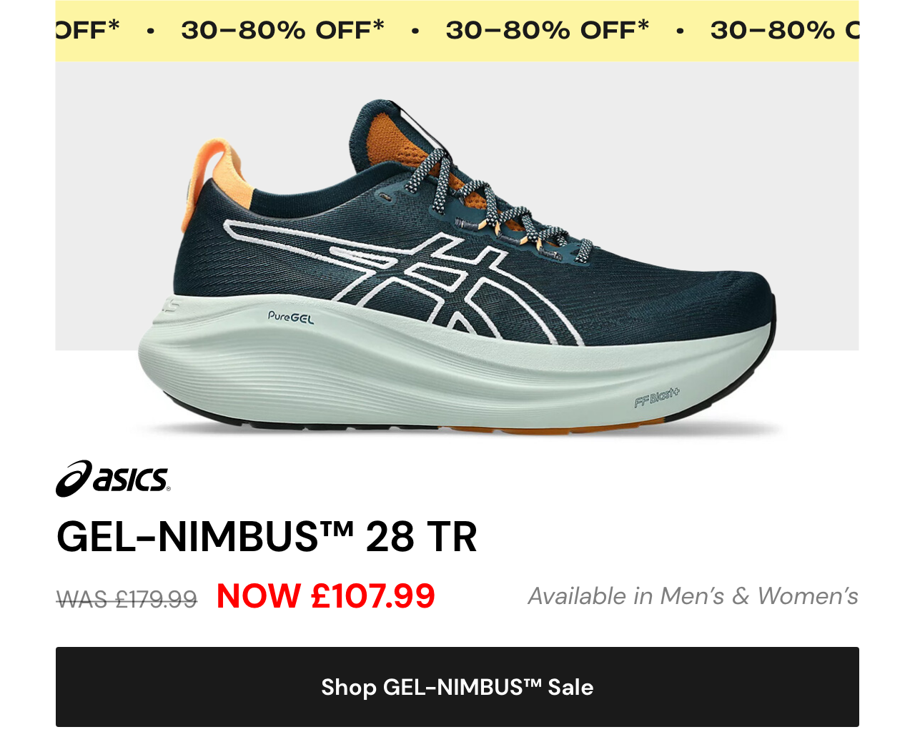 Shop ASICS Gel-Nimbus 28 TR