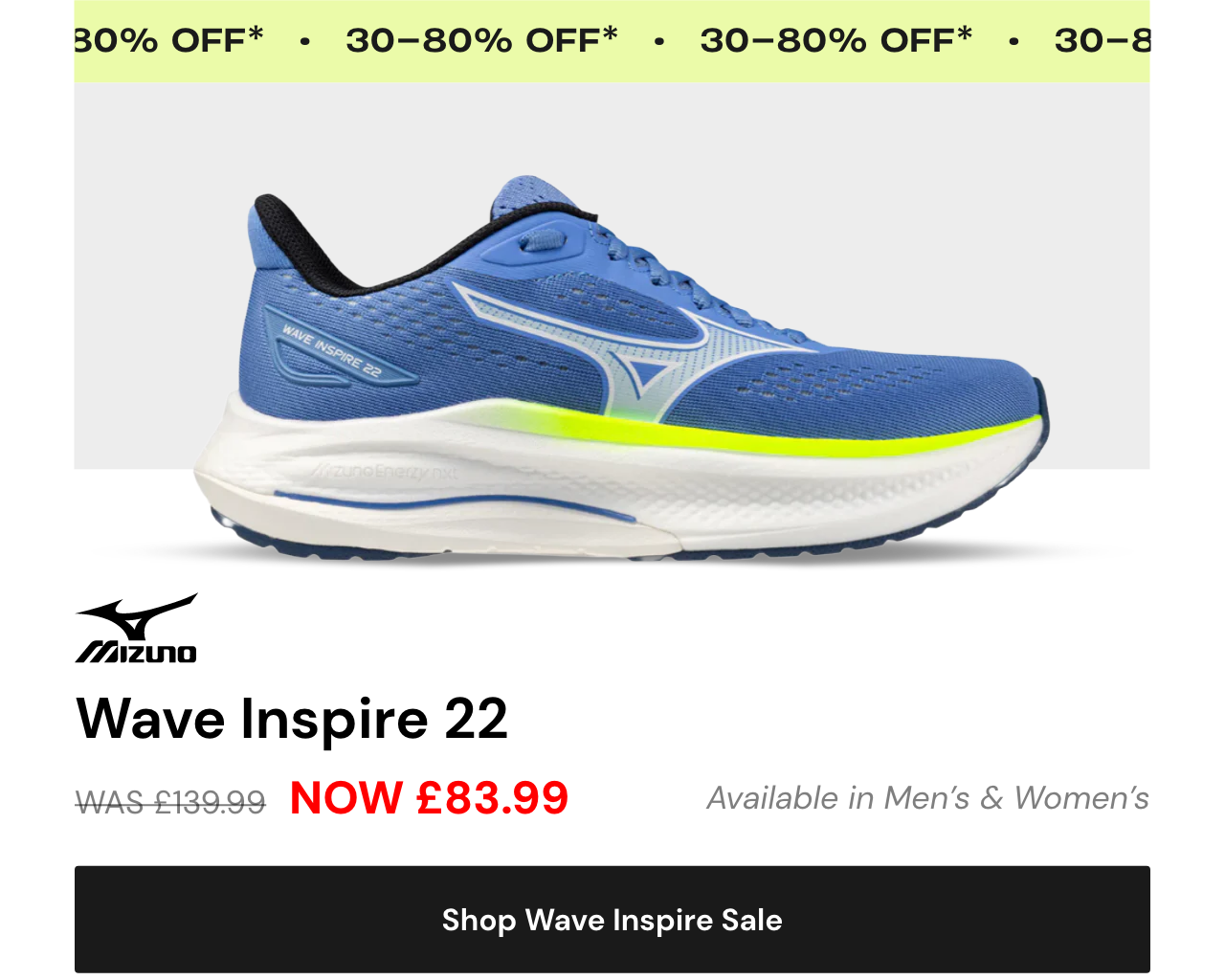 Shop Mizuno Wave Inspire 22 Sale