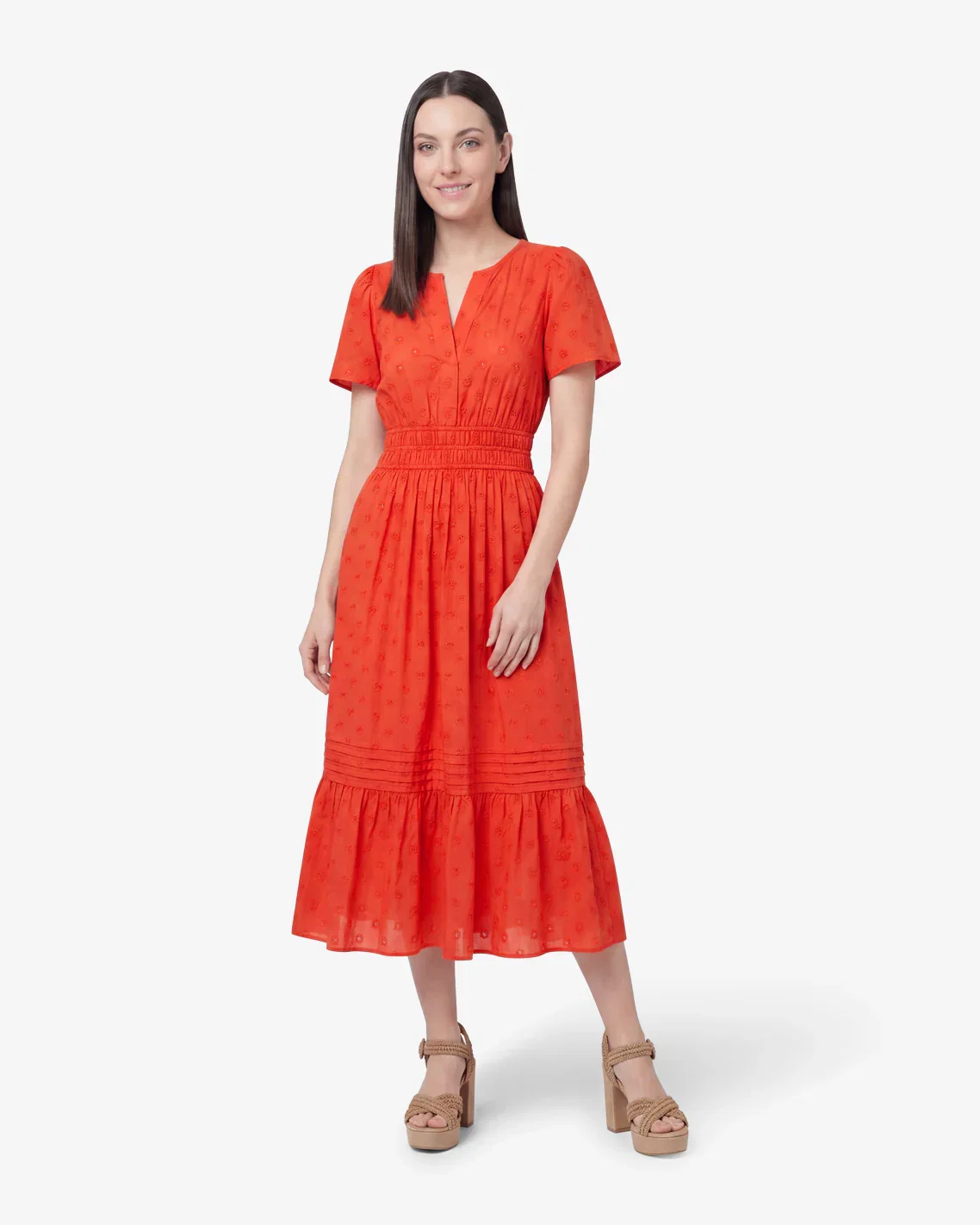 Image of Hollie Midi Dress in Embroidered Flower