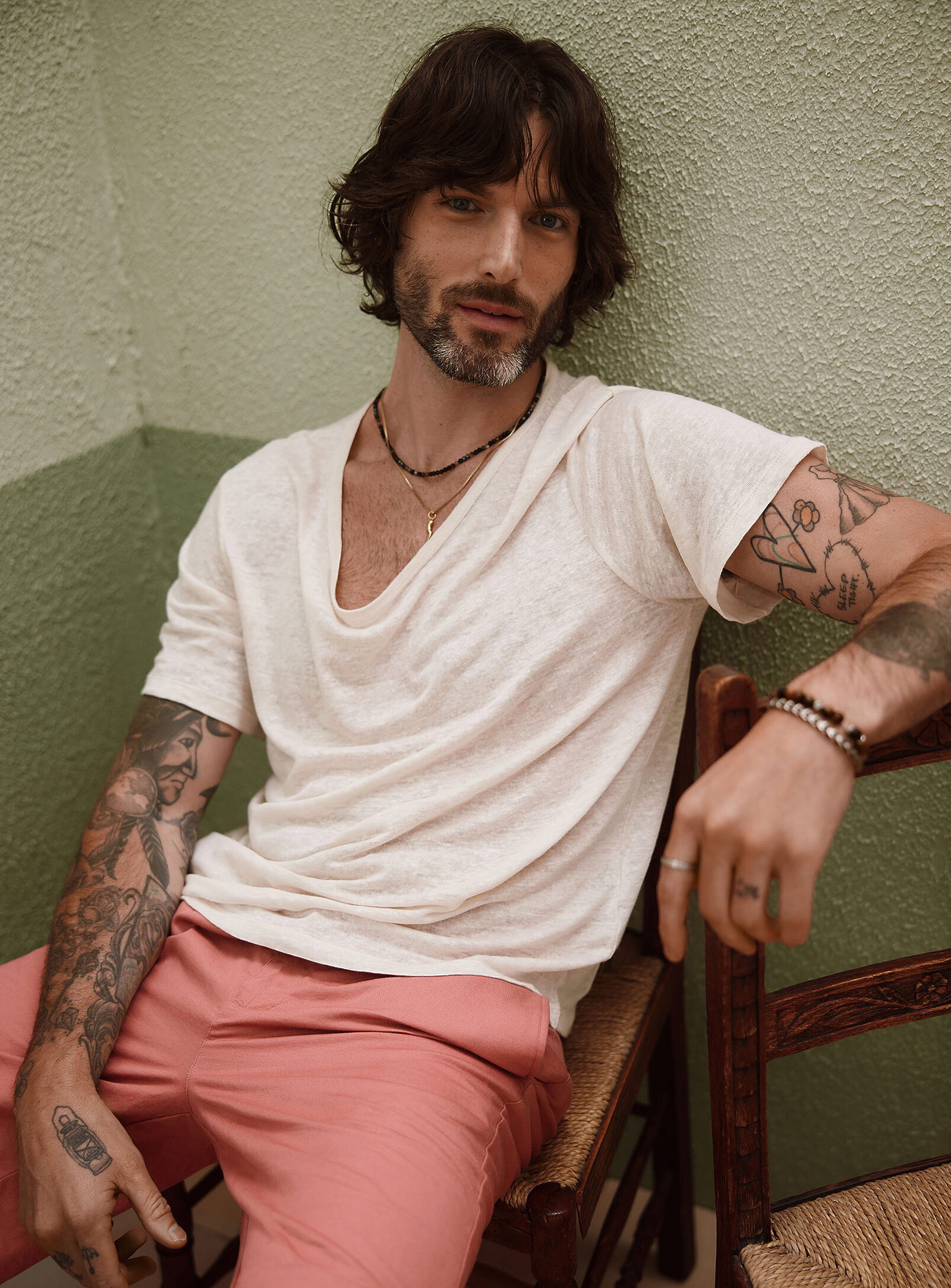 100% linen jersey T-shirt<br><b>Comfort fit</b>
