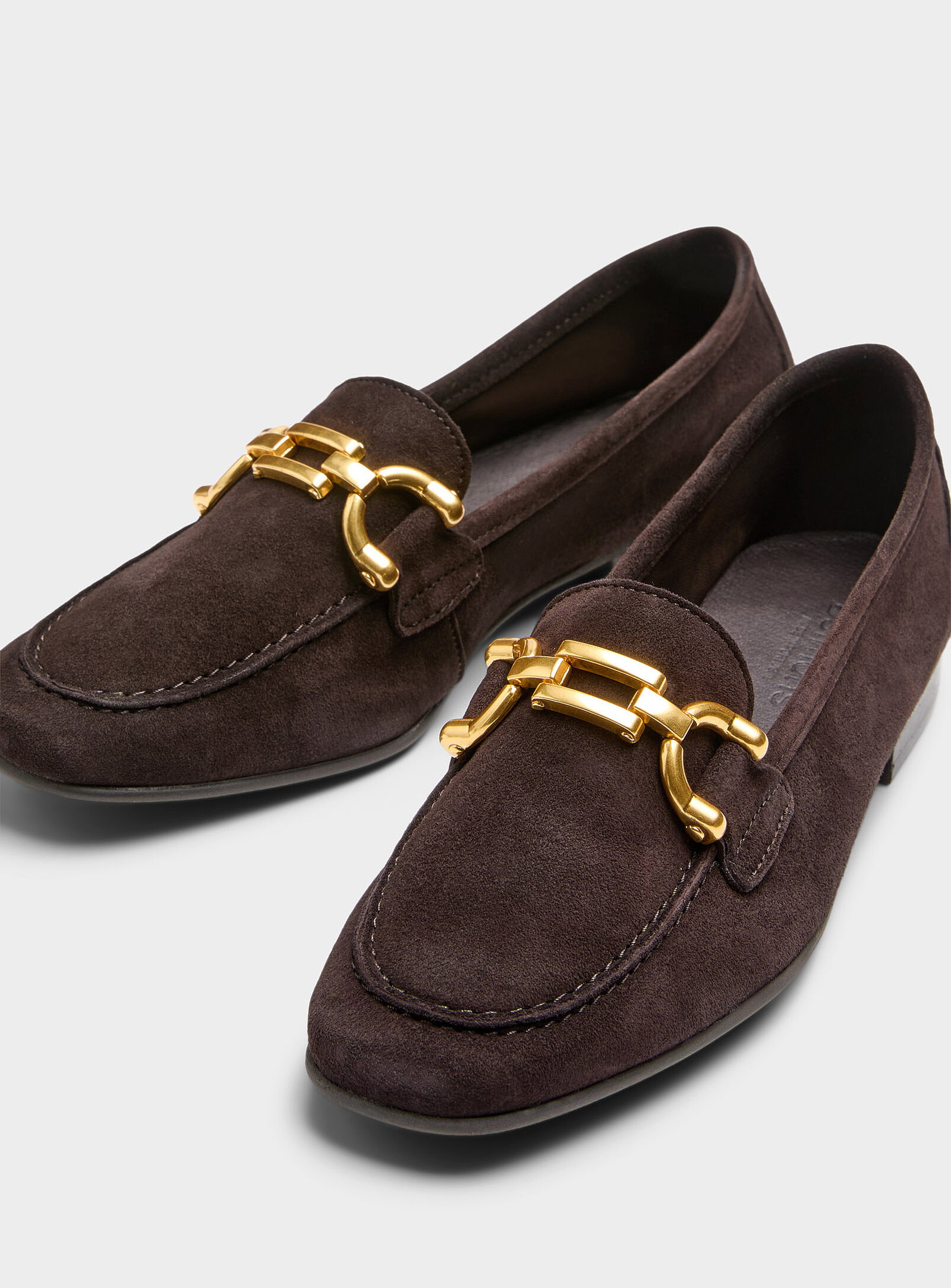 Supple suede bit loafers<br><b>Made in Portugal</b>
