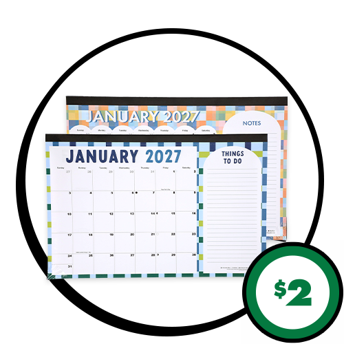 $2 2027 Desk Calendars